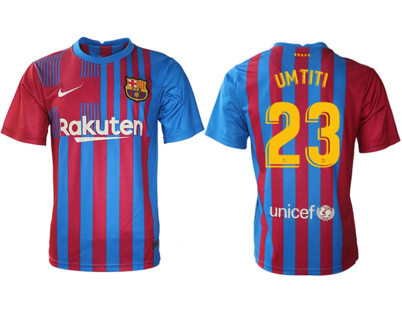 Men 2021-2022 Club Barcelona home aaa version red #23 Nike Soccer Jersey->barcelona jersey->Soccer Club Jersey